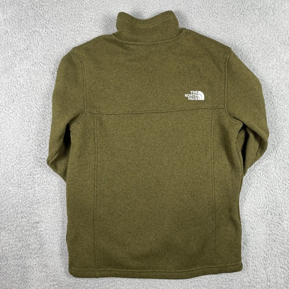 The North Face Gordon Lyons 1/4 Zip Fleece Mens Medium Olive Green Sweater